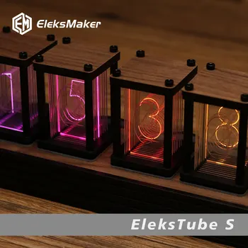 De lux Tub Nixie Ceas LED Ceas de Masa din Lemn Modern Ceas Digital DIY Kit RGB Electronice Ceasuri pentru Desktop Decorare Idei de Cadouri