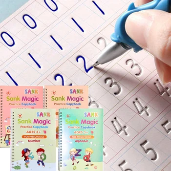  Livrare gratuita Jucarii Montessori s-a SCUFUNDAT Caiete Magic Pen Copii Copii Caiet De Caligrafie Matematica Jucărie Copie Carte pentru Copii