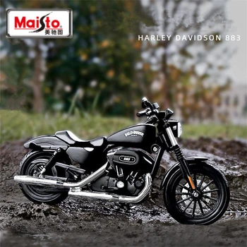  Maisto 1:18 Harley Davidson Sportster Iron 883 Aliaj Clasic Motocicleta Model De Turnat Sub Presiune, Metal Model De Motocicleta Pentru Copii Jucarii Cadou