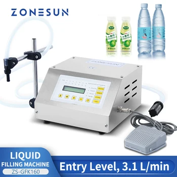  ZONESUN Control Digital Lichid de Umplere masini GFK160 Alcool Bea Băuturi Exclusiviste Suc de Lapte Sticlă Mică de Umplere