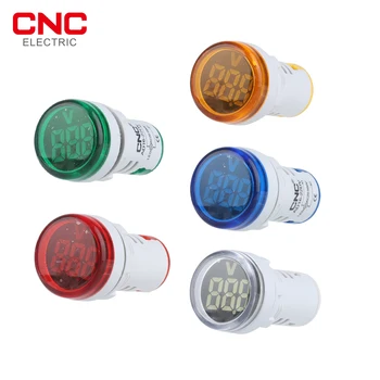  CNC-1 BUC AD 16-22DV Mini Digital Indicator Voltmetru 22mm AC 12-500V Tester Metru Monitor LED Putere 5 Culoare Rotund
