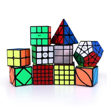  QiYi Profesionale Autocolant Cub Magic de Bază Noțiuni de bază 3x3x3 4x4x4 5x5x5 Megaminx Viteza poftă de mâncare de Puzzle Cub Magic pentru Copii