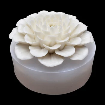  NOI 3D Bujor Flori de Mucegai Silicon 8.8 Cm Tort Fondant Mulaj Aromoterapie Manual de Mucegai de Nunta de Decorare Instrument