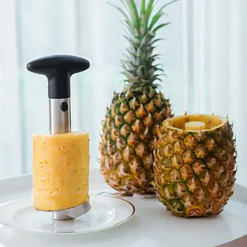  Ușor De Instrument De Bucatarie Din Otel Inoxidabil De Fructe De Ananas Sonda Tăietor Cutter Cuțit De Curățat Nou