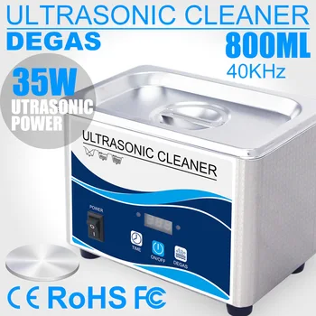  800ml de uz Casnic Digital Ultrasonic Cleaner 60W Oțel Inoxidabil Baie 110V 220V Degas de Spălat cu Ultrasunete pentru Bijuterii Ceasuri