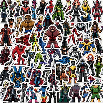  10/30/50pcs Marvel Pixel Avengers Autocolante Copii super-Erou Steve Rogers Hulk Anime Decalcomanii Autocolant Decorativ Auto pentru Laptop Telefon