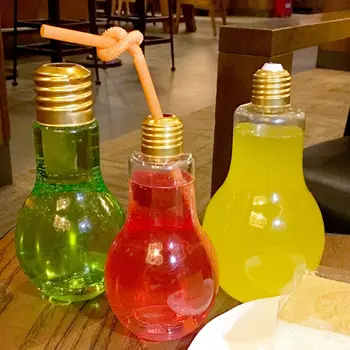  Creative Plastic Bec În Formă De Sticlă Scurtă De Moda Etanșe Bea Cana De Apa Sticla Pentru Lapte, Suc De Partid Decor Sticle