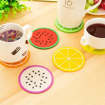  Cupa Mat Pad Coaster Forma De Fructe Ceașcă De Silicon Pad Alunecare Pad Izolare Băutură Fierbinte