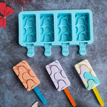  Silicon inghetata Mucegai 3D DIY Manual Eco-Friendly Popsicle Mucegai Mousse Desert Congelator Suc Tavă Cub de Gheata Butoi instrument de Filtru de