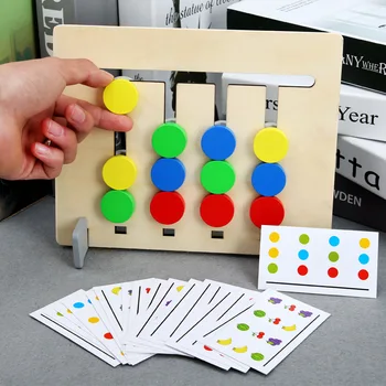  Culori și Fructe Dublă față-Verso de Potrivire Joc de Raționament Logic de Formare Copii Jucărie de Învățământ pentru Copii jucarii din Lemn Jucarii Montessori