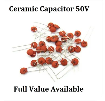  100BUC 50V condensator Ceramic 100/180/200/240/250/270/300/330/390/470/PF 9PF 10PF 18PF 20PF 24PF 25PF 27PF 30PF 33PF 39PF 47PF