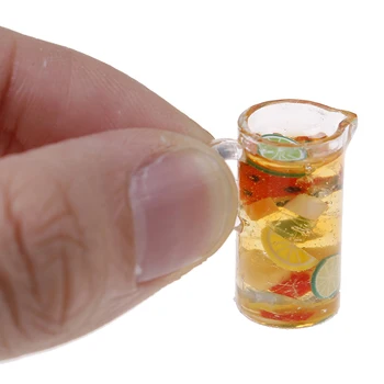  1buc 1:12 casă de Păpuși în miniatură fructe ceașcă de ceai de simulare băuturi model de jucărie