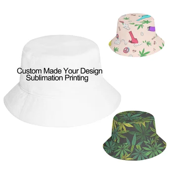  5 BUC Gratuit Personalizat Design Sublimare Imprimare față-Verso Găleată Pălărie Femei Bărbați Pescuit Vara Pălării Casual Pescari Capac