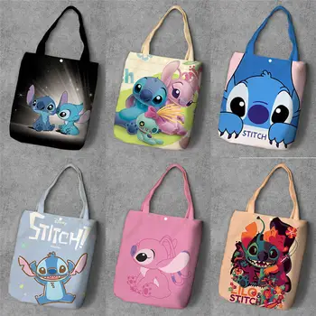  Disney Stitch Mare capacitate de Desene animate Panza Recipienti din plastic de cumpărături shopper bag geantă de umăr, sac de Scutec genți de mână