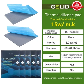  GELID GP-Ultimate Pad Termic 15W/MK CPU/GPU Grafica Placa de baza de Silicon Unsoare Pad Disipare a Căldurii Silicon Pad Multi-Size