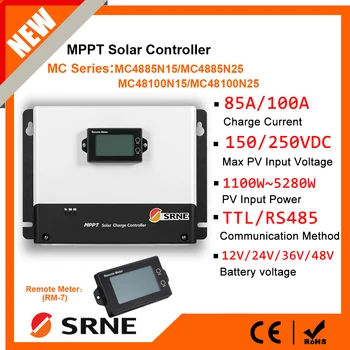  SRNE 100A 85A MPPT Solar Baterie Controler de Maximă tensiune de intrare de 150V-250V 12V/24V/36V/48V AUTO Cu Ecran de Afișare
