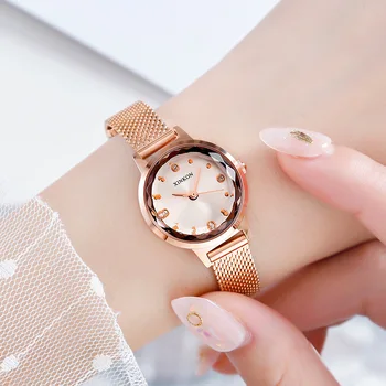  Noul model de moda centura de plasă on-line celebritate plasă de centura diamond ladies watch femei cuarț ceas cu ridicata