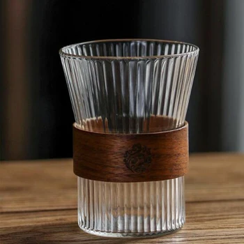  Origami Cupe De Sticlă , Unda De Epocă Sticlărie Transparent Pahare De Cocktail Set, Gheață Ceașcă De Cafea Bar Băuturi Drinkware