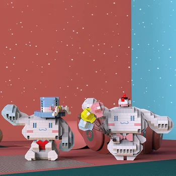  636pcs+ Kawaii Câine Micro Blocuri de Desene animate Balon Model 3D Asamblate Mini Cărămizi Figura Jucărie Pentru copii Cadouri de Craciun