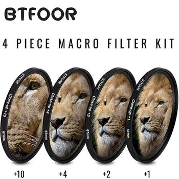  BTFOOR Macro Close Up Filtru 49 52 55 58 67 72 77 82 Mm pentru aparat Foto Obiectiv Canon Eos M50 6d 600d Nikon D3200 D3500 D5600 Sony A6000