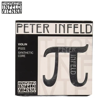  Thomastik Peter Infeld (PI101) coardă de Vioară set Complet ,Staniu Placat cu E-Argintiu D,de gabarit Mediu, Ball-End,Made in Austria
