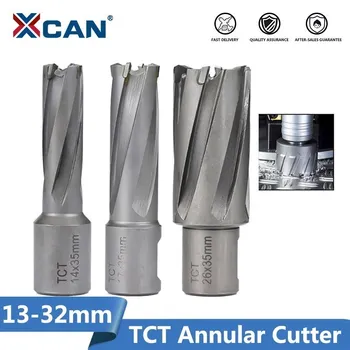  XCAN TCT Inelar Cutter Coadă Weldon Magnetic Gol Burghiu pentru Carburi Metalice freză Cutter Burghiu 13/14/16/17/18/26/32mm