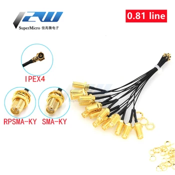  5-piesă SMA / RP-SMA female să MHF4 IPEX IPX RF plug cablu Coadă pentru Mini 0.81 mm placa PCI intel WIFI Bord de 10 cm 15 cm 20 cm 30 cm