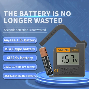  168Max Digital Baterie de Litiu de Capacitate Tester Universal de Testare Carouri Sarcina Analizor de validare Afișare AAA AA Butonul de Celule Testeri