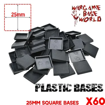  60x25mm Baze Pătrate pentru Miniaturi și wargame model de baze de