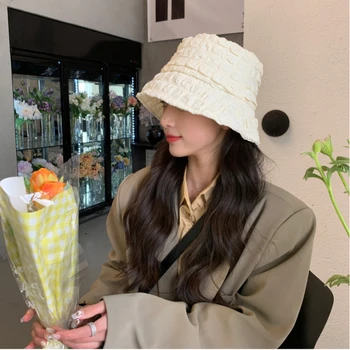  2022 Primăvara și Vara Blând Pescar Pălărie de sex Feminin coreeană Versiunea All-meci Peated Găleată Pălării de Soare Sombrero De Mujer