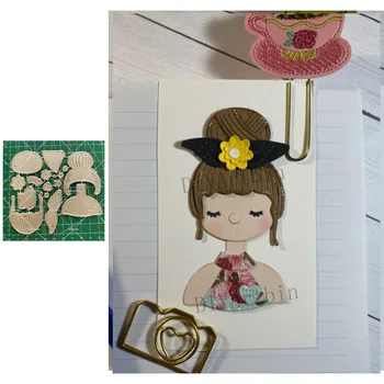  Papusa fata de Tăiere de Metal Moare DIY Scrapbooking Album Foto Decorative Relief PaperCard Meserii Moara