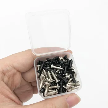  60 de piese de Chitara Șuruburi din Plastic cu Cutie de Depozitare pentru Electric Pickguard Spatele Plăcii de Montare DIY Lutier Instrument de 12 * 3 mm
