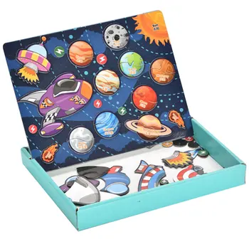  Magnetic Puzzle-Uri Pentru Copii Jucarii Montessori Materiale Magneți Puzzle-Uri, Cărți, Jucării Educative Pentru Copii Desen Jocuri De Masă