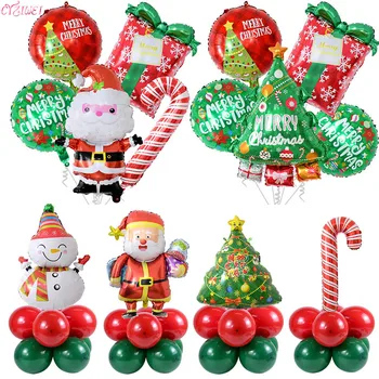  1set Moș Crăciun, om de Zăpadă Baloane Folie stea Petrecere de Craciun Decoratiuni de Aer Bile de Crăciun Xmas party Gonflabile Balon cu Heliu