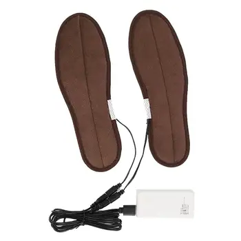  1 Pereche de Tălpi interioare Încălzite Electric Reîncărcabil USB Picior mai Cald Încălzire Pantofi cu Tălpi interioare de Iarnă mai Calde Pentru Schi Camping Sport