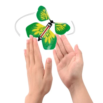  1 Buc Fluture Magic Glumă Jucarii Pentru Copii Surprinzător Fluture Cauciuc Jucărie Surpriză, Trupa Vigoare Zbor De Fluture Jucarii