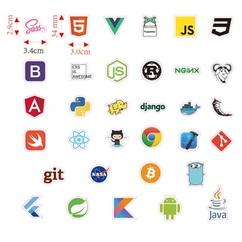  30pcs autocolant mini Java Python logo-ul Software-ul de stickere pentru Laptop Telefon Caz Sticla de Apa Impermeabil Decalcomanii Rece