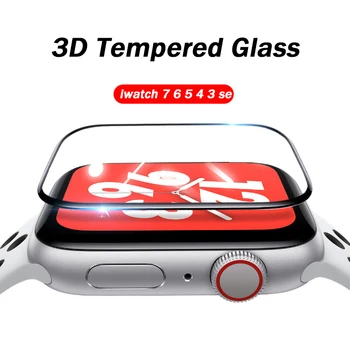  3D Sticla Pentru Apple Watch band 41mm 45mm 42/38mm Film Protector de Ecran Accesorii iwatch Seria 7 6 5 4 3 Se 40mm 44mm