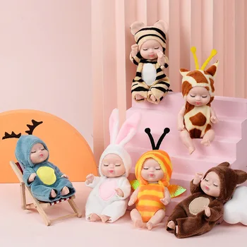  Păpuși de Plastic Fata de Jucării și Haine Accesorii Pic de Somn Copil Papusa Simulare Renaștere Calma Papusa 11*5CM Jucării pentru Copii