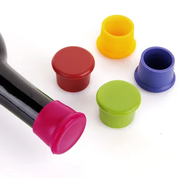  Silicon Rosu Dopuri de Vin de Calitate Alimentară Bere Băuturi Capace de Sticla Captuseala Scurgere Liberă Proaspete Păstrarea Mufa pentru Gadget de Bucătărie Bara de Instrument