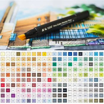  STA 200 Opțional Potrivire Art Markeri Pen Artist Dual Condusă pe Baza de Alcool Maeker Manga Perie Stilou pentru Colorat