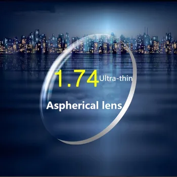  1.74 Indicele de Înaltă Definiție Ochelari de vedere Lentile Asferice Rășină Miopie Ultra-Subțire 2 BUC Pentru O Pereche