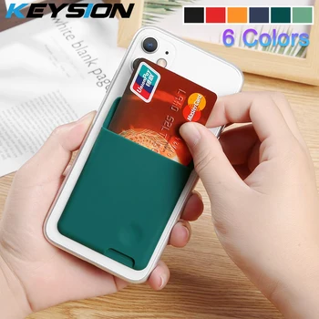  KEYSION Telefon Universal Spate Slot pentru Card de Portofel Caz Pentru iPhone 13 12 11 3M Autocolant Silicon Husă de Telefon pentru Samsung S21 S9 Xiaomi