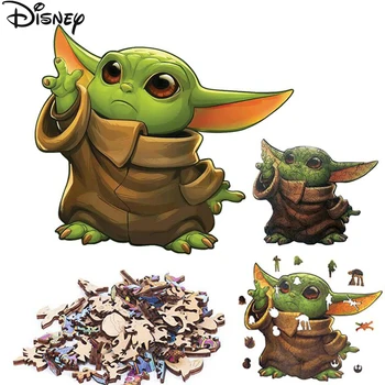  Disney 120pcs Star Wars Yoda Copil Alien Puzzle din Lemn pentru Copii Puzzle Neregulate Plat Introduce Jucării pentru Adulți Decompresie Puzzle-uri de Jucărie